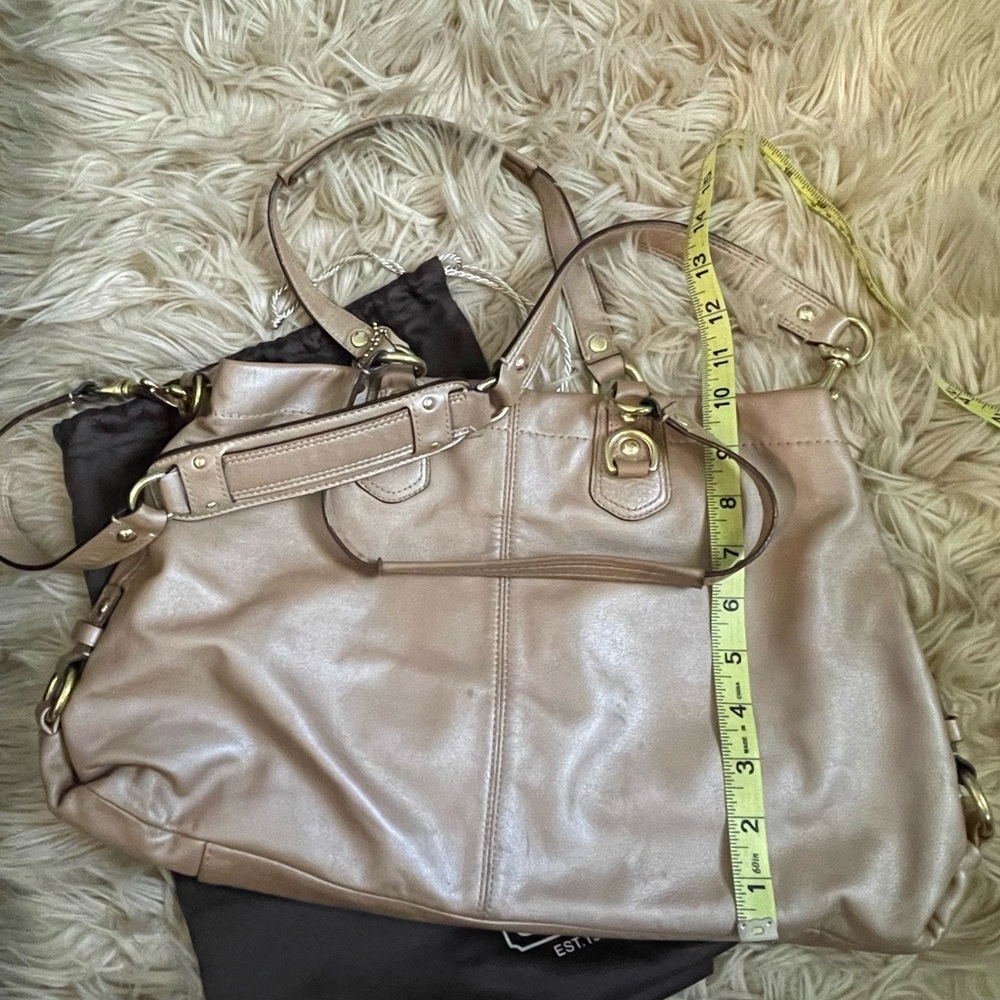 Coach Tan Leather Lexy Shoulder/Satchel Bag with Dust Bag - Picture 12 of 16